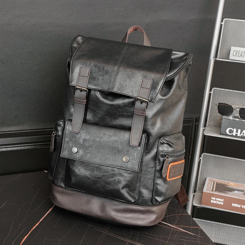 Large Capacity Leather Business Backpack