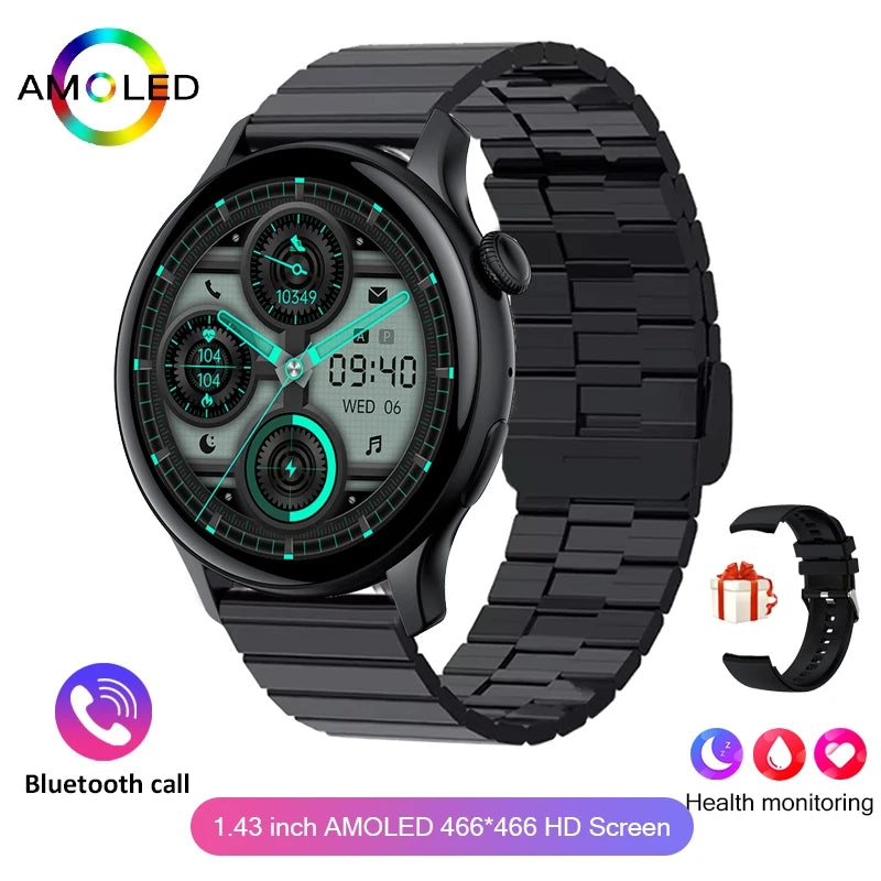 AMOLED NFC Smart Watch for Women - Bluetooth Call Health Monitor