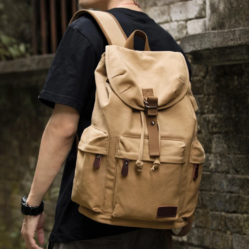 Vintage Canvas Laptop Backpack 