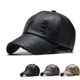 Faux Leather Baseball Cap