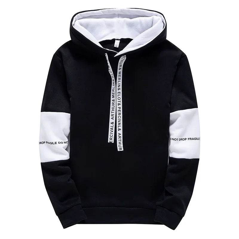 Letter Print Hip Hop Hoodie Casual Long Sleeve Pullover