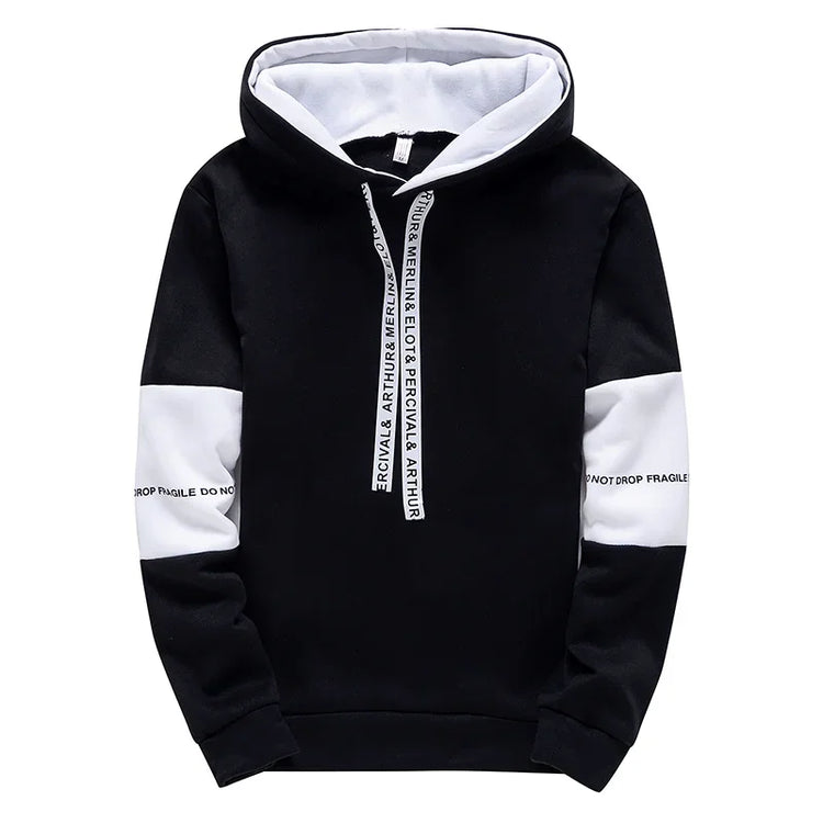 Letter Print Hip Hop Hoodie Casual Long Sleeve Pullover