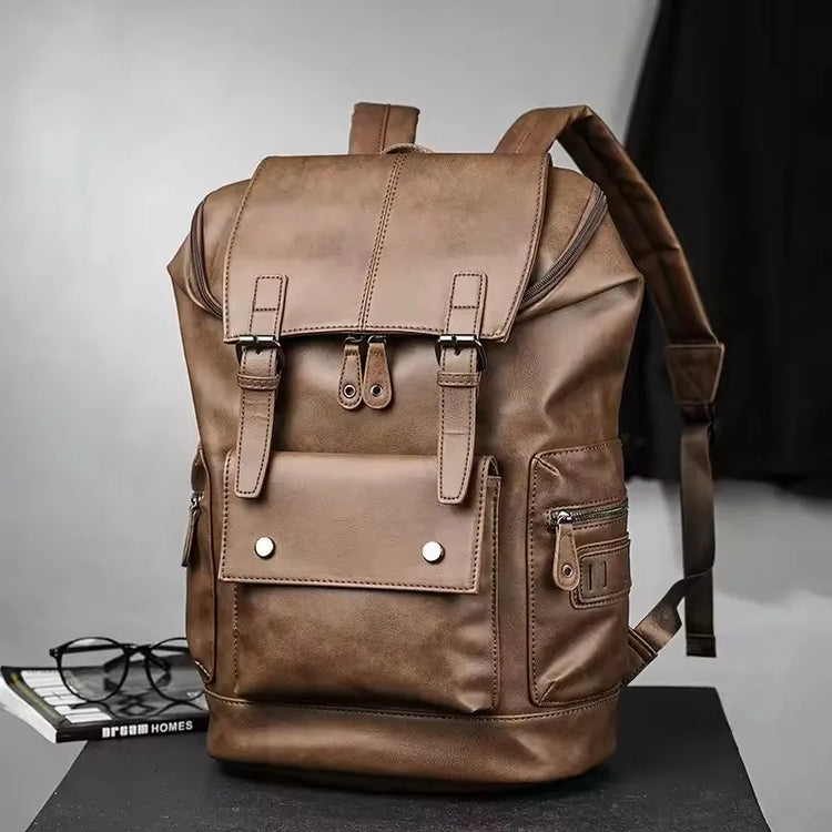 Large Capacity Leather Business Backpack