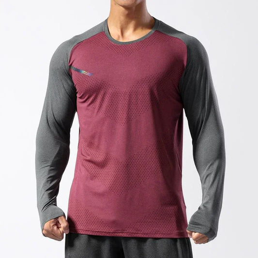 Premium Men's Quick Dry Long Sleeve Tee - Breathable Active Fit