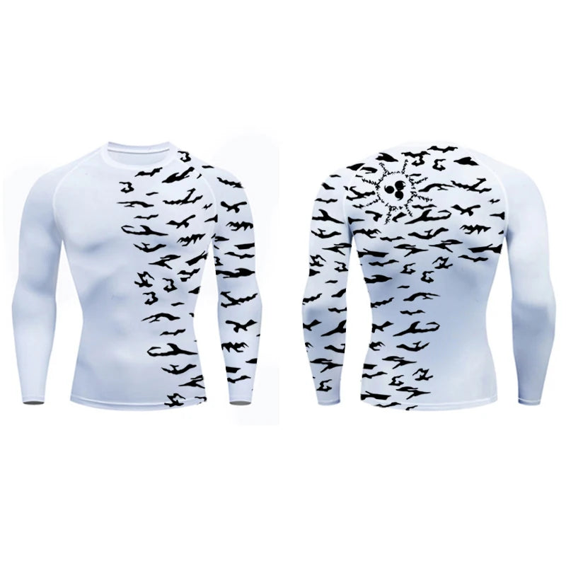 Mens Anime Compression Rash Guard