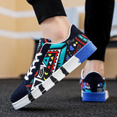 Mens Graffiti Canvas Sneakers
