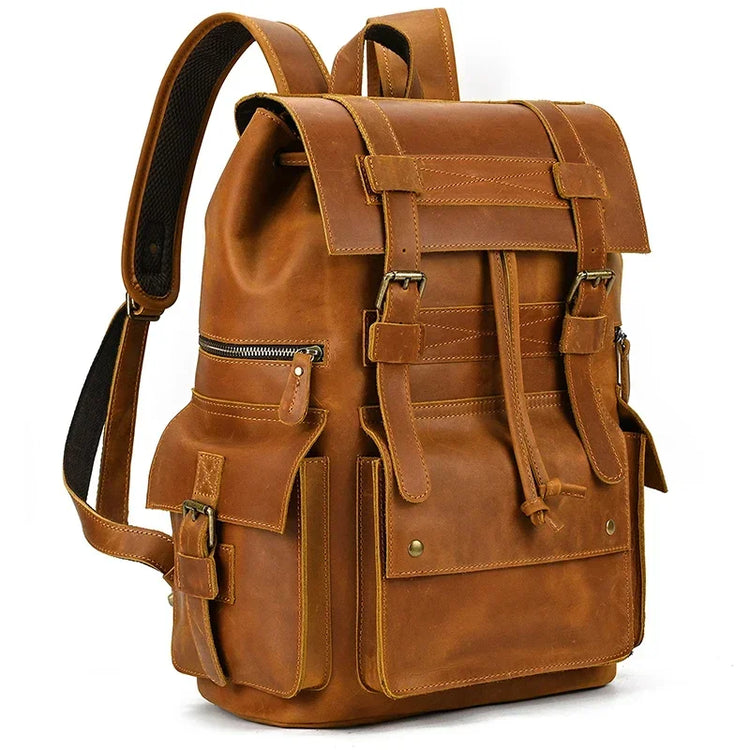 Genuine Leather Laptop Backpack