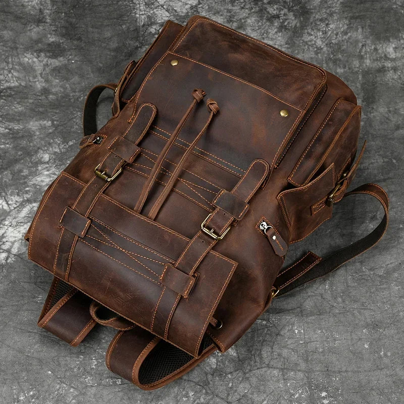 Genuine Leather Laptop Backpack