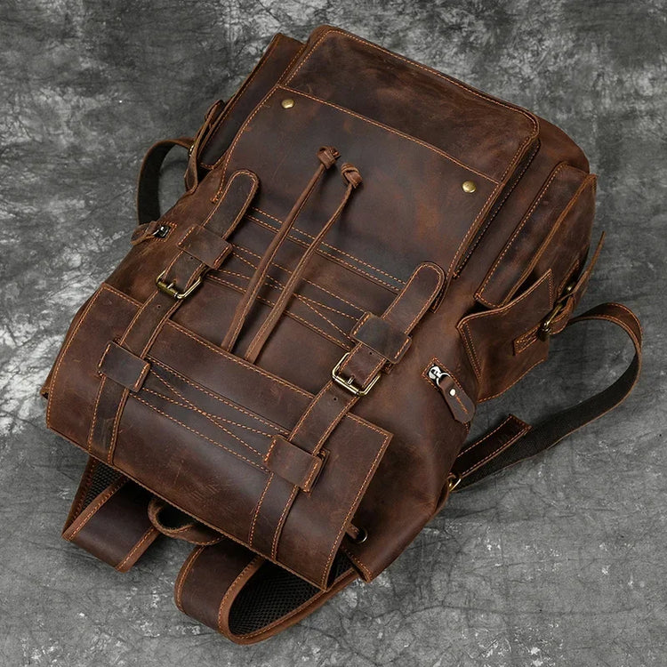 Genuine Leather Laptop Backpack