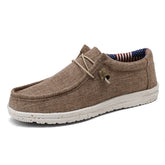 Mens Breathable Canvas Boat Shoes