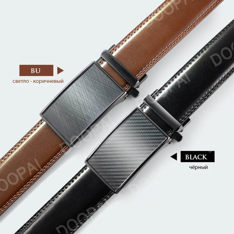 Mens Genuine Leather Ratchet Belt