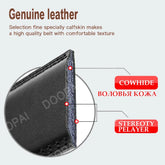 Mens Genuine Leather Ratchet Belt