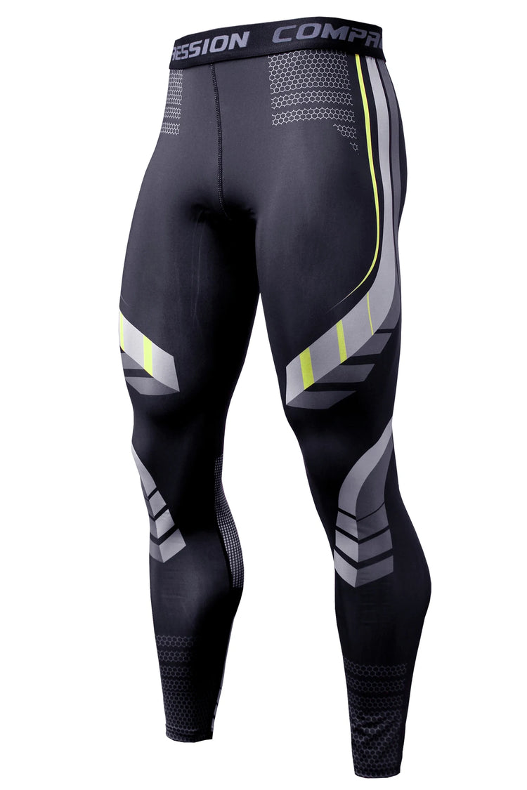 Mens Quick Dry Compression Running Tights