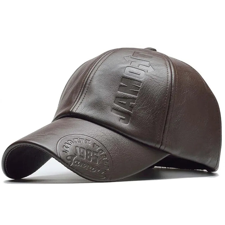Faux Leather Baseball Cap