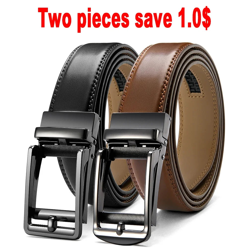 Mens Genuine Leather Ratchet Belt