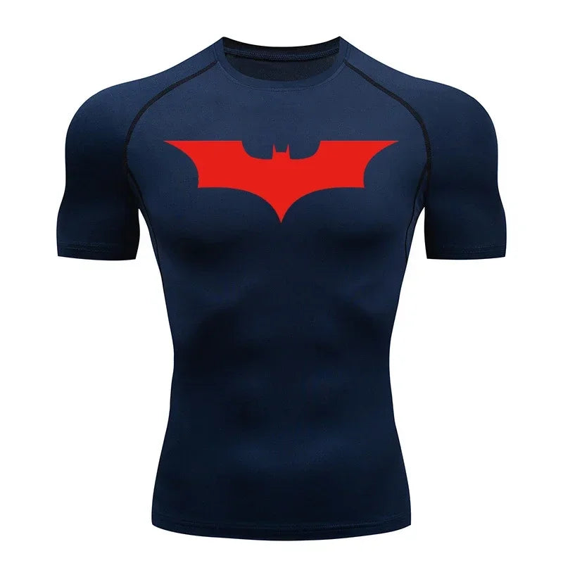 Mens Bat Print Compression Shirt
