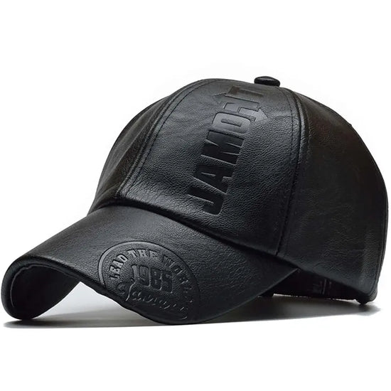 Faux Leather Baseball Cap