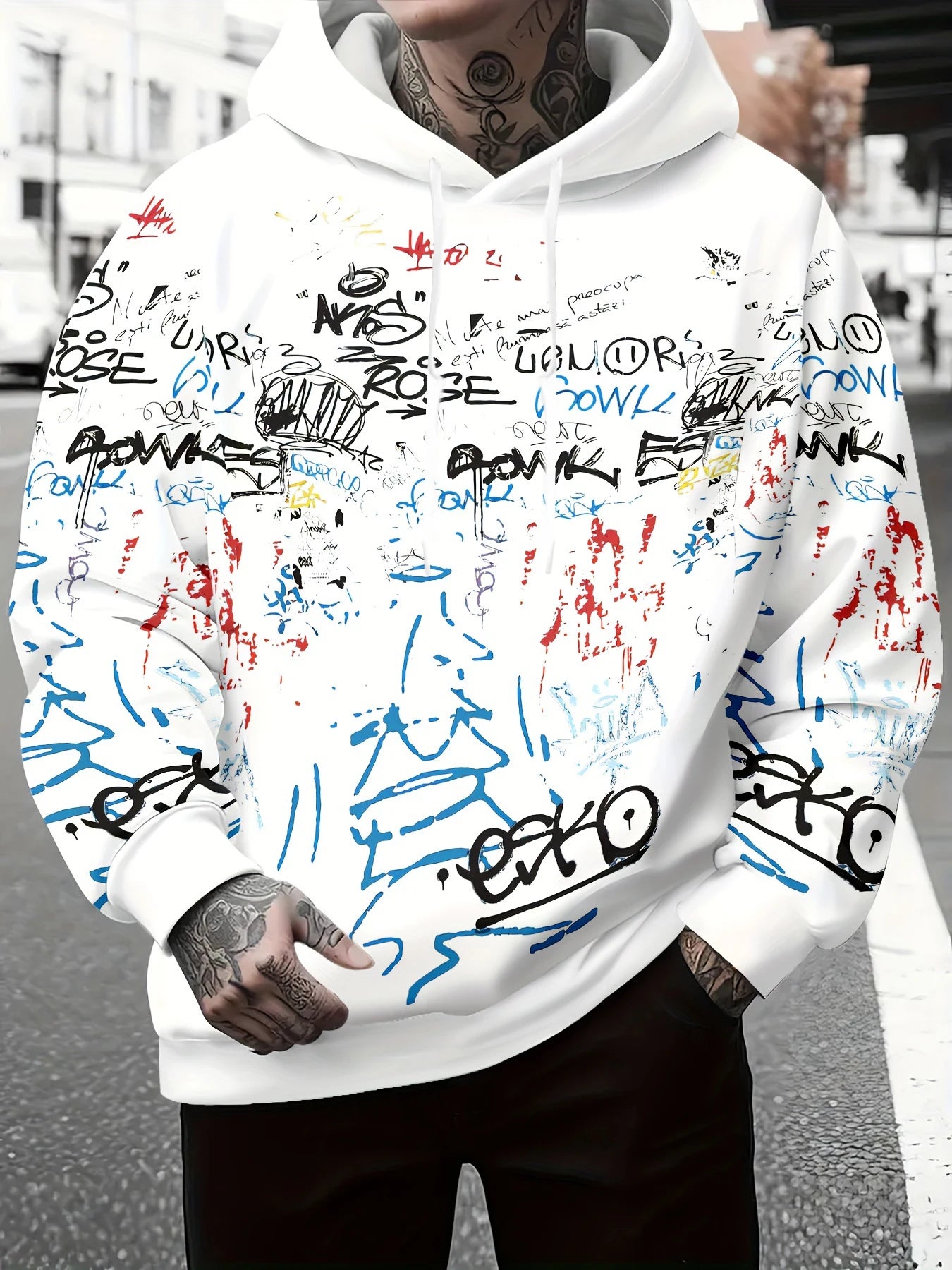 Graffiti Print Hoodie