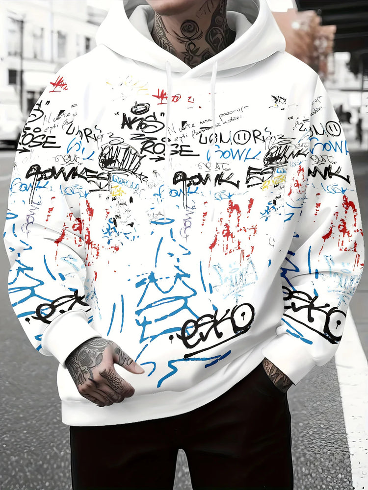 Graffiti Print Hoodie