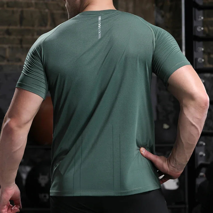 Mens Breathable Running Training T Shirt