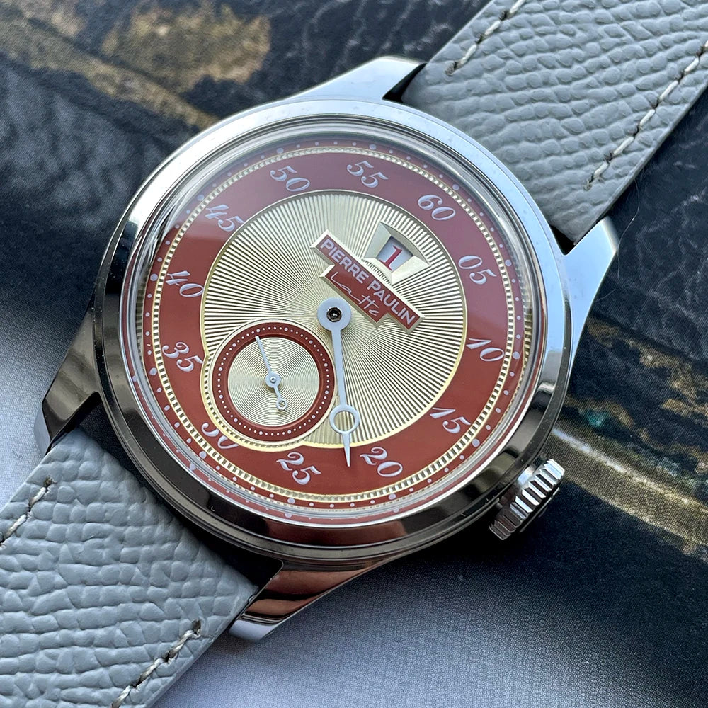 MERKUR Leather Strap Automatic Mechanical Watch - 5Bar Water Resistant