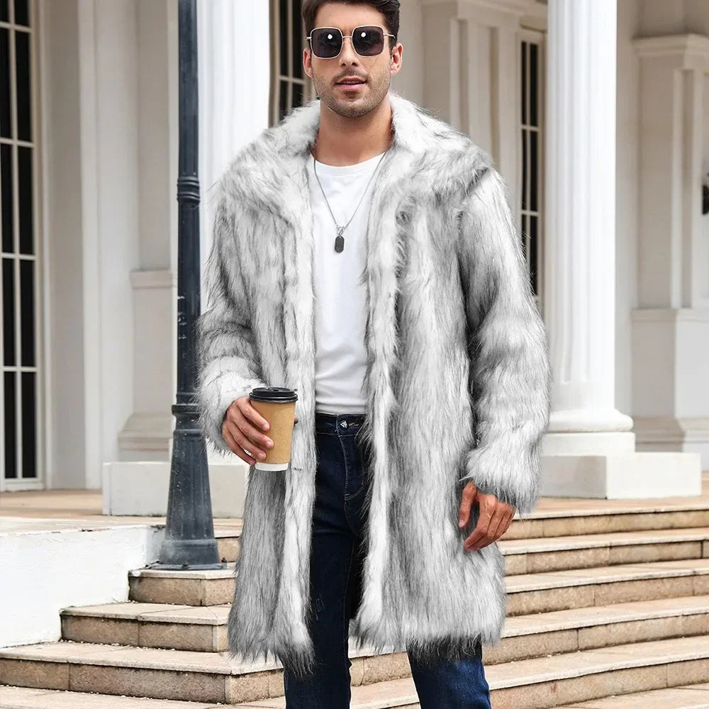 Faux Fur Long Jacket