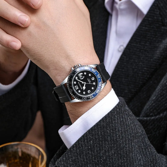GREALY Silicone Strap Quartz Sports Watch - Minimalist Everyday Timepiece