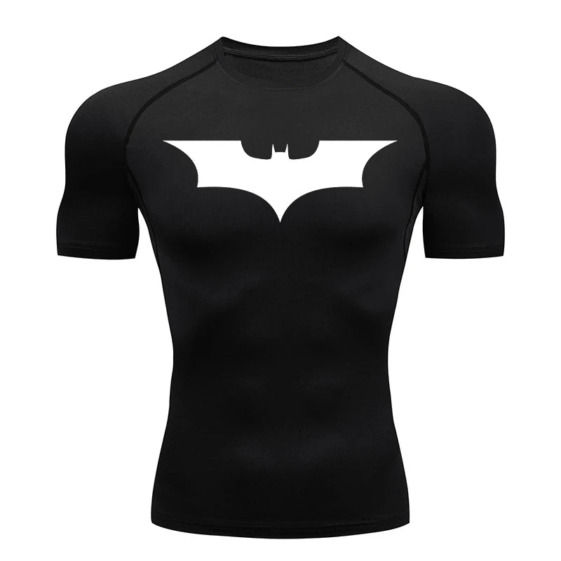 Mens Bat Print Compression Shirt
