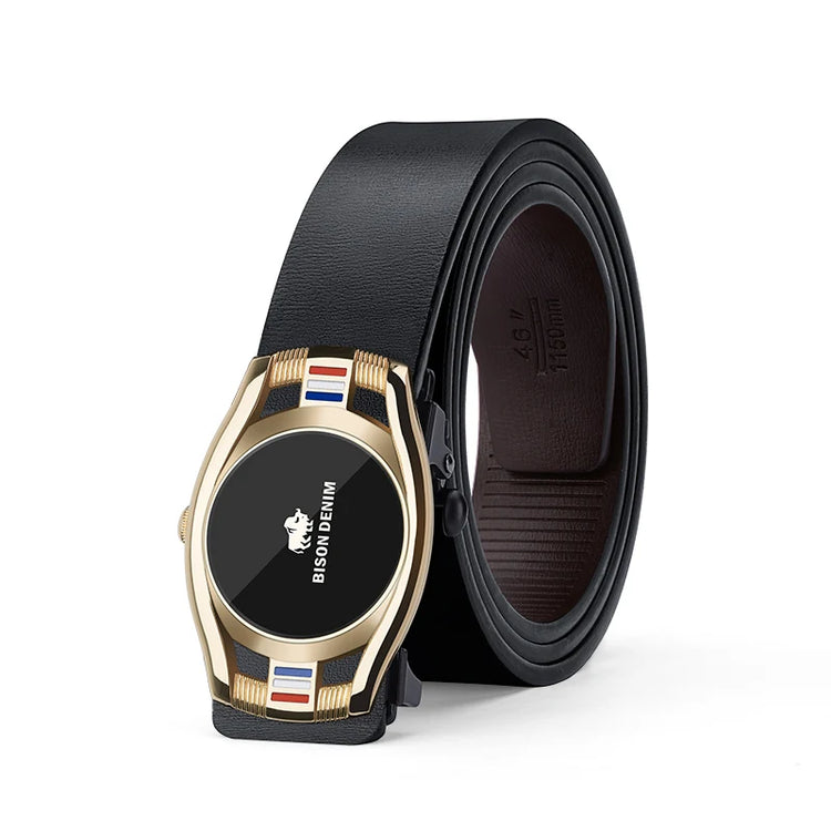 Mens Leather Ratchet Belt