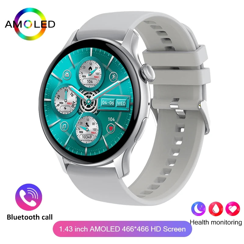 AMOLED NFC Smart Watch for Women - Bluetooth Call Health Monitor