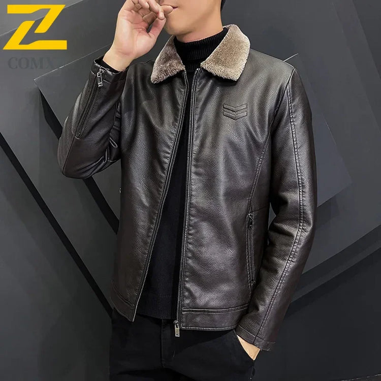 Winter Leather Work Jacket