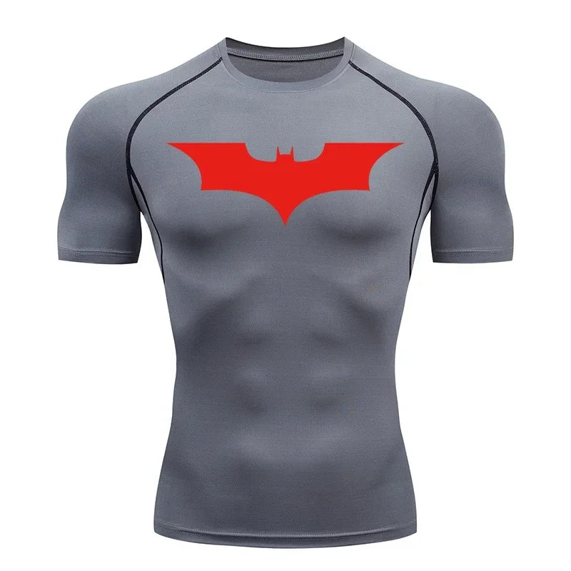 Mens Bat Print Compression Shirt