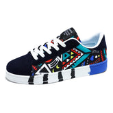 Mens Graffiti Canvas Sneakers