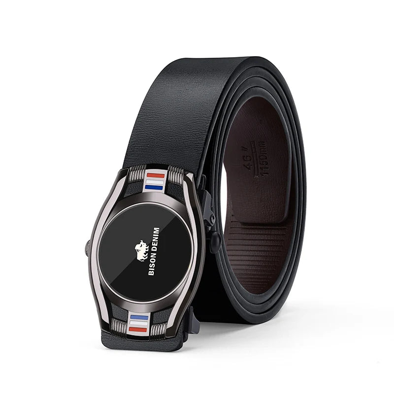 Mens Leather Ratchet Belt