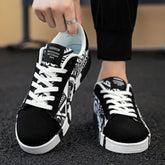 Mens Graffiti Canvas Sneakers
