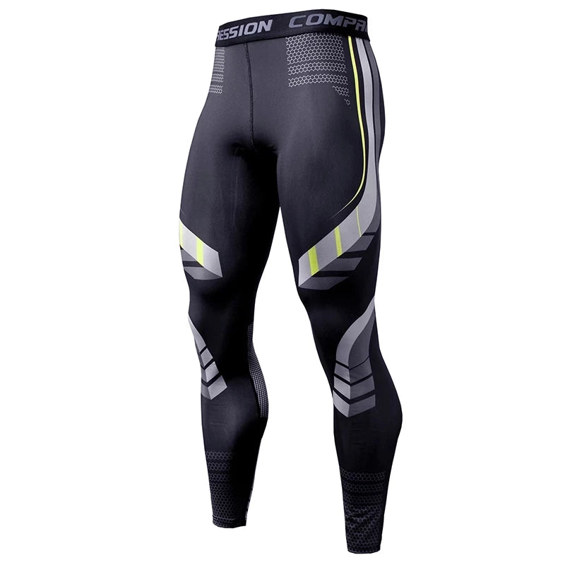 Mens Quick Dry Compression Running Tights