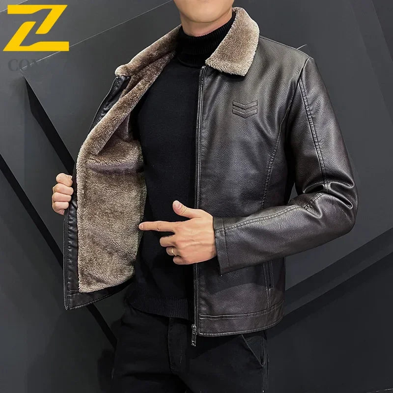 Winter Leather Work Jacket