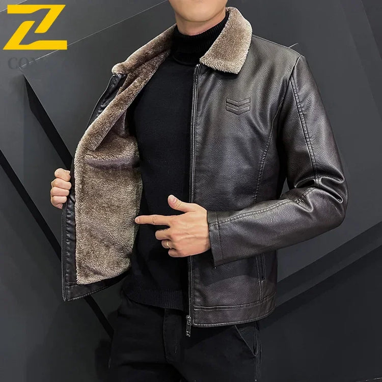 Winter Leather Work Jacket