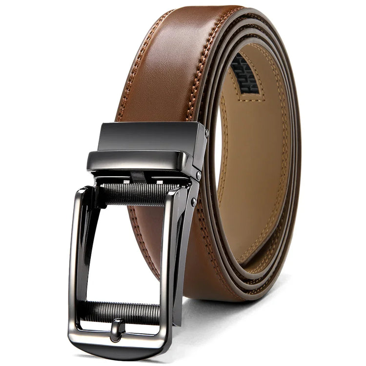 Mens Genuine Leather Ratchet Belt