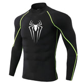 Mens Spider Print Compression Shirt