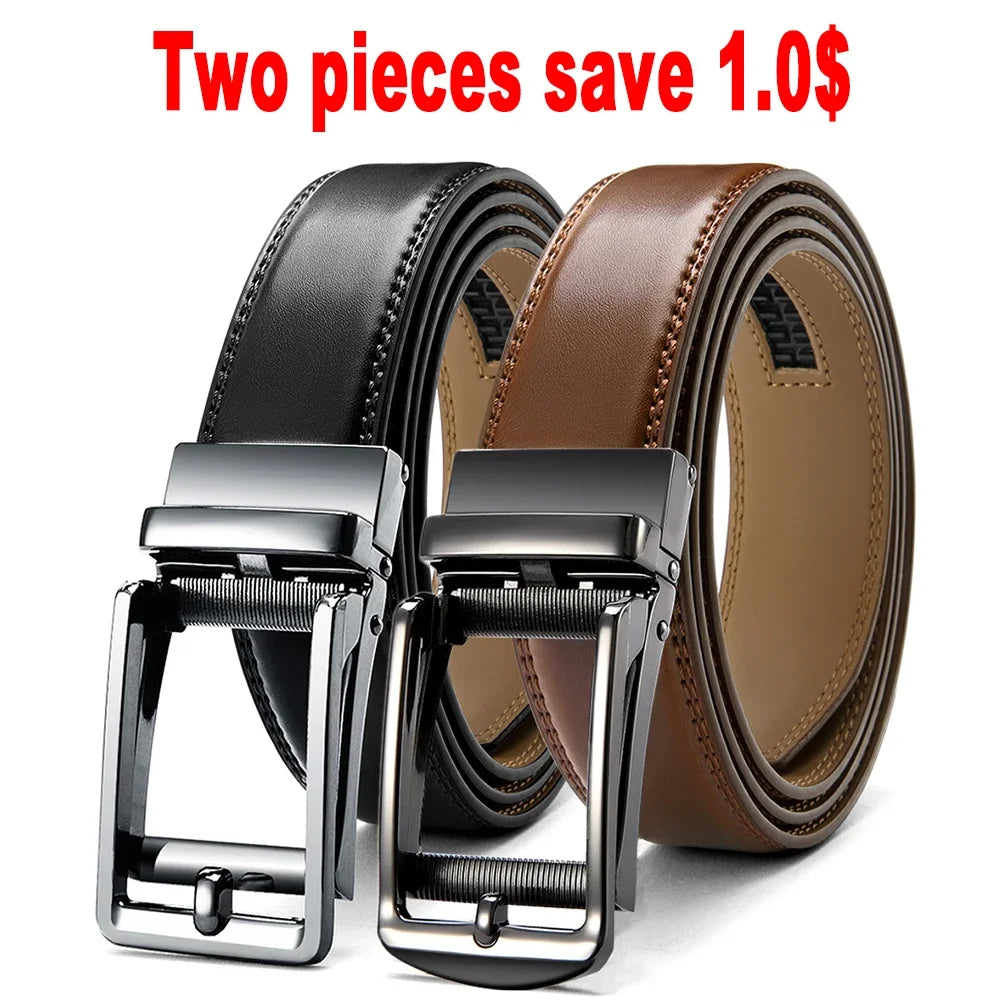 Mens Genuine Leather Ratchet Belt