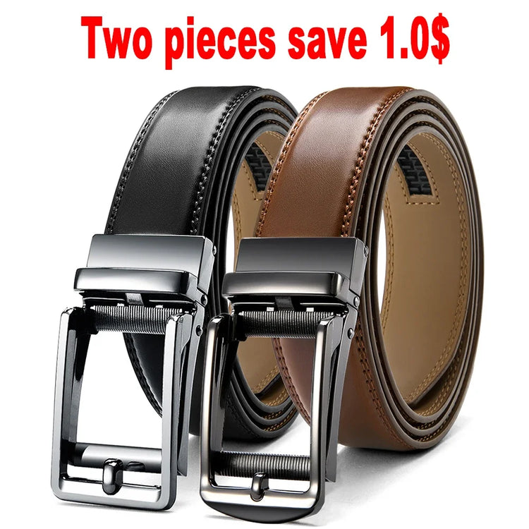 Mens Genuine Leather Ratchet Belt