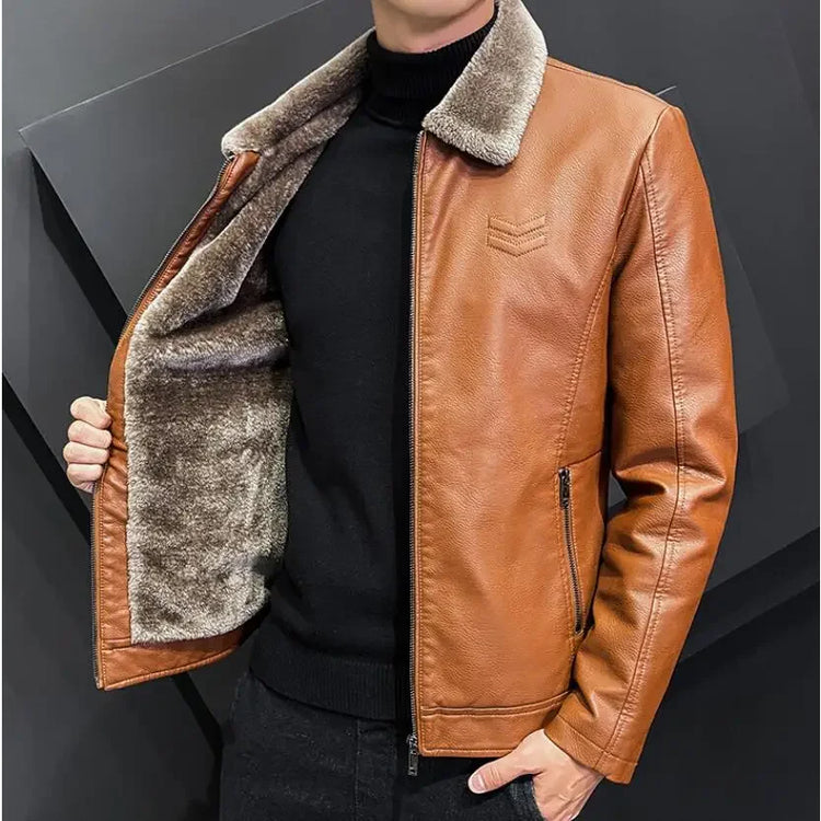Winter Leather Work Jacket