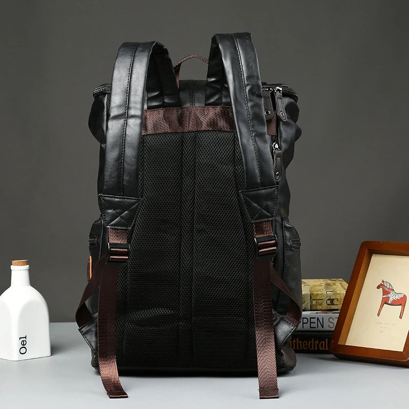 Large Capacity Leather Business Backpack