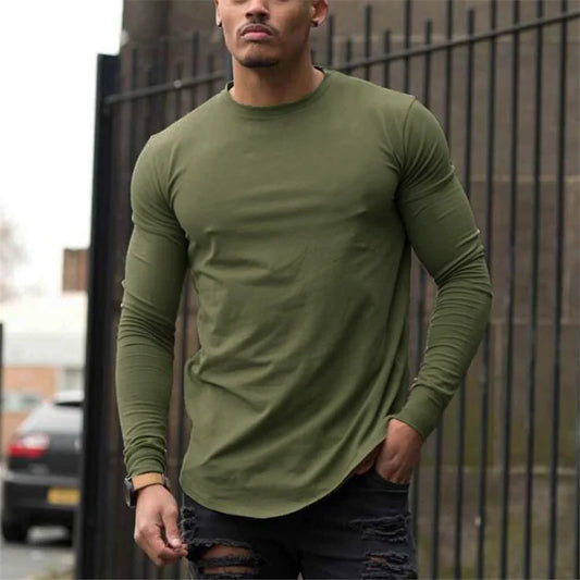 Premium Men's Quick Dry Long Sleeve Tee - Breathable Active Fit