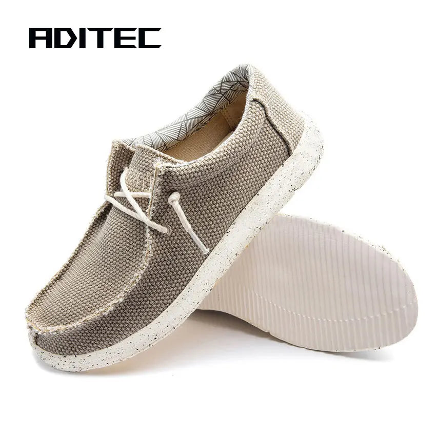 Mens Canvas Slip On Loafers