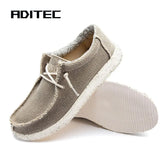 Mens Canvas Slip On Loafers