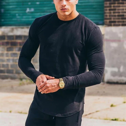 Premium Men's Quick Dry Long Sleeve Tee - Breathable Active Fit