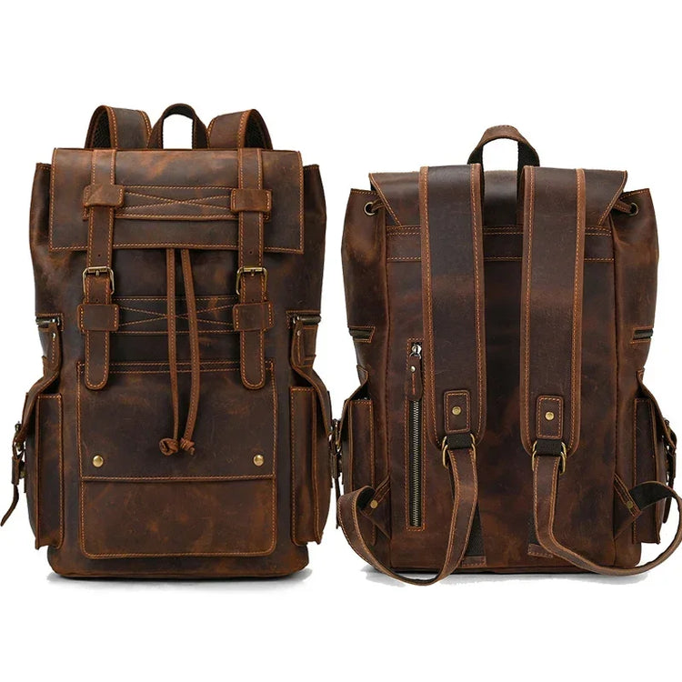 Genuine Leather Laptop Backpack