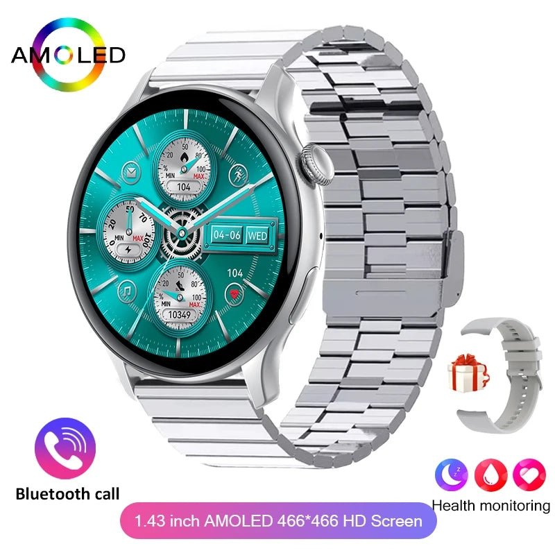 AMOLED NFC Smart Watch for Women - Bluetooth Call Health Monitor